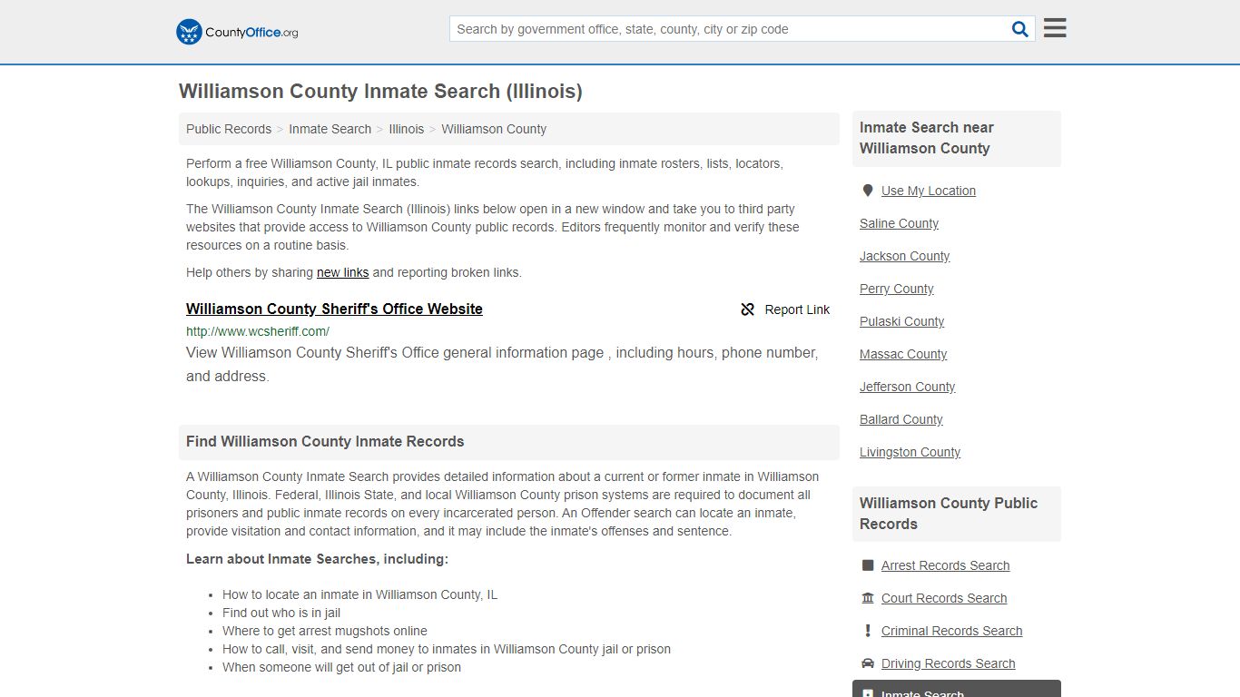 Inmate Search - Williamson County, IL (Inmate Rosters ...